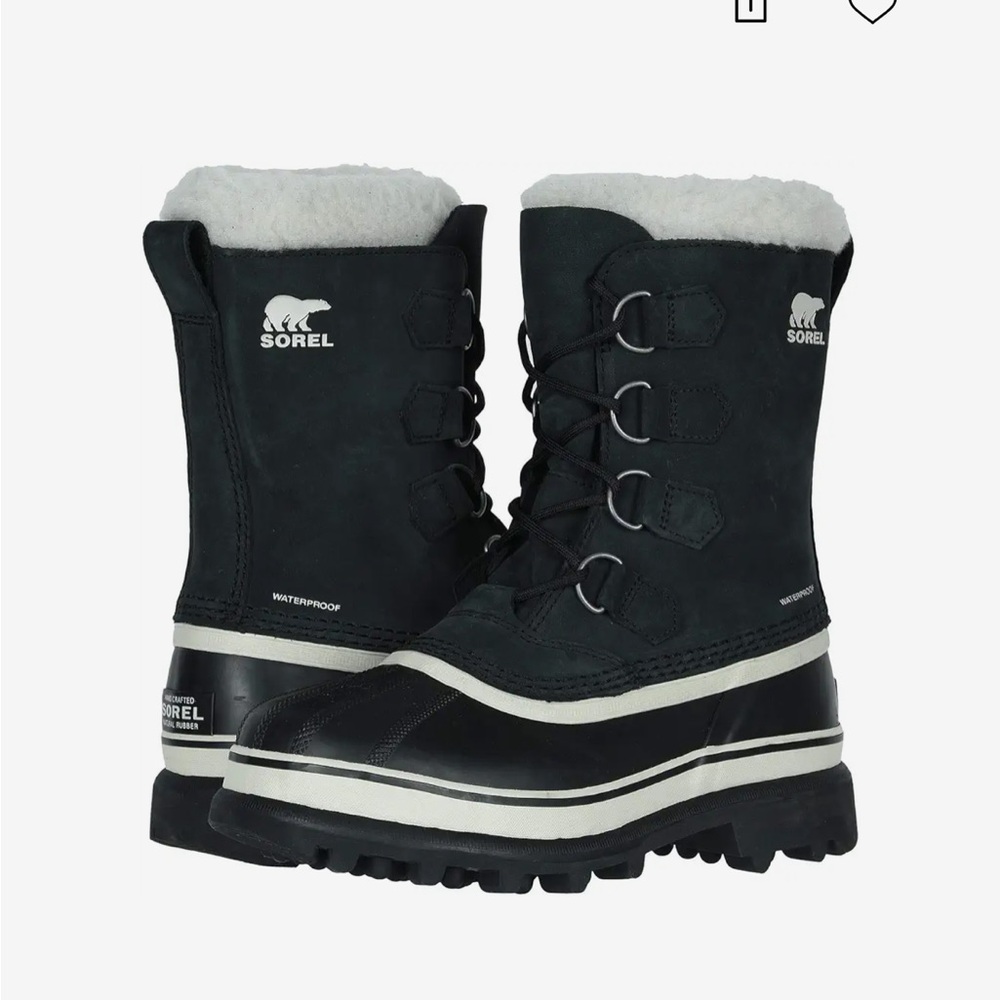 Sorel Black and White Insulated Boots